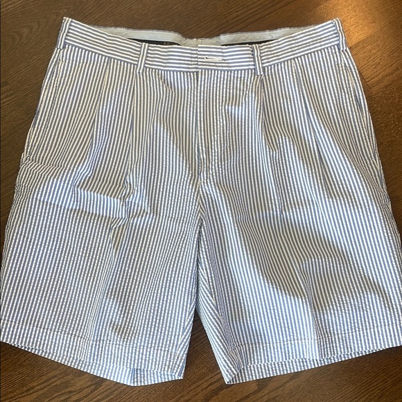 Brooks Brothers Other - Brooks Brothers Seersucker Bermuda Shorts Mens 36  Blue + White Striped